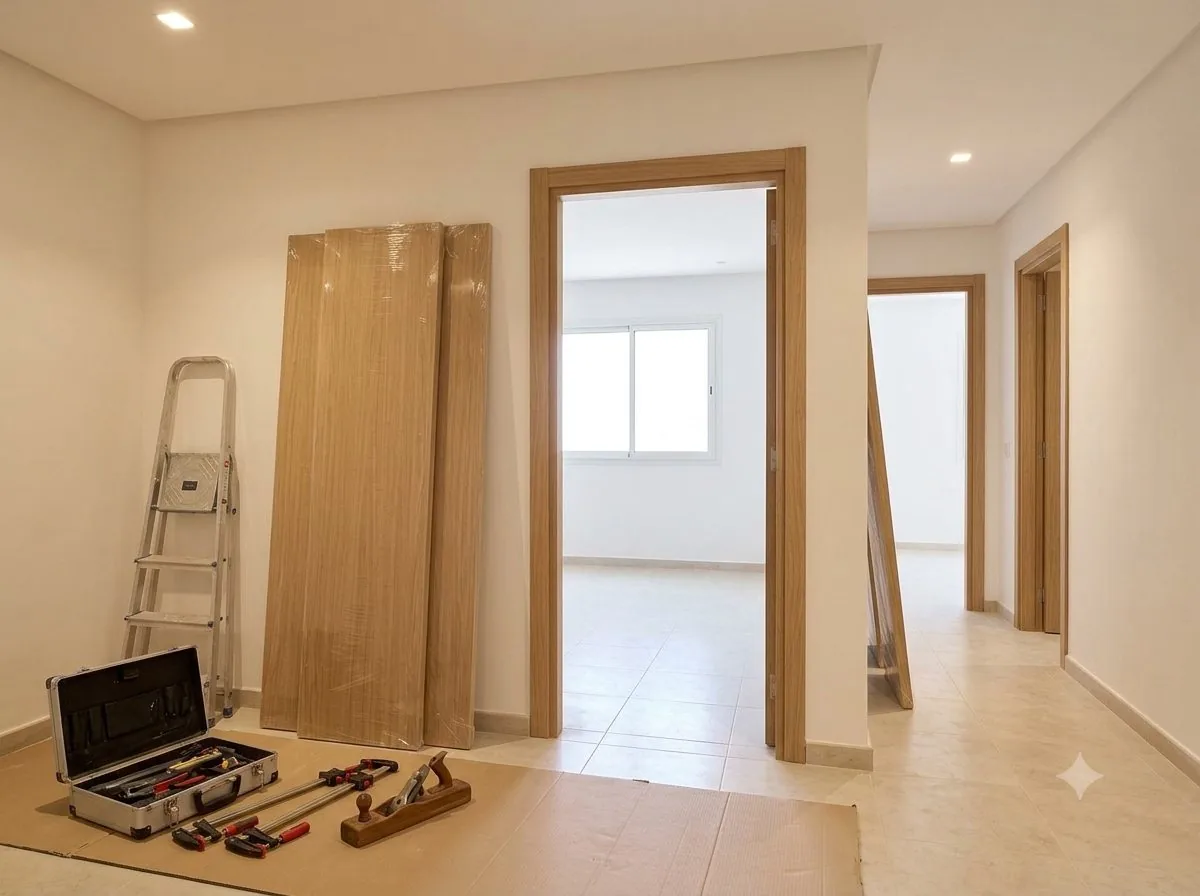 Chantier de menuiserie : pose de menuiseries en bois, du plan à la pose