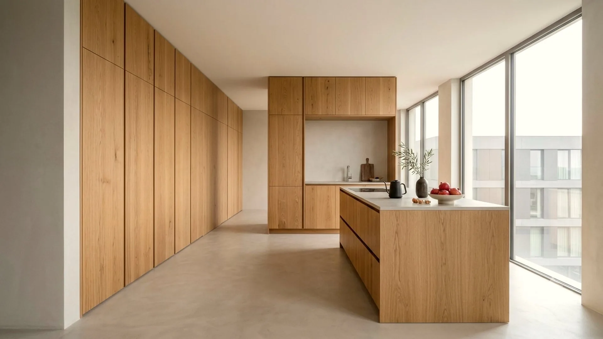 Aménagement intérieur en bois sur mesure réalisé par notre atelier de menuiserie à Tunis